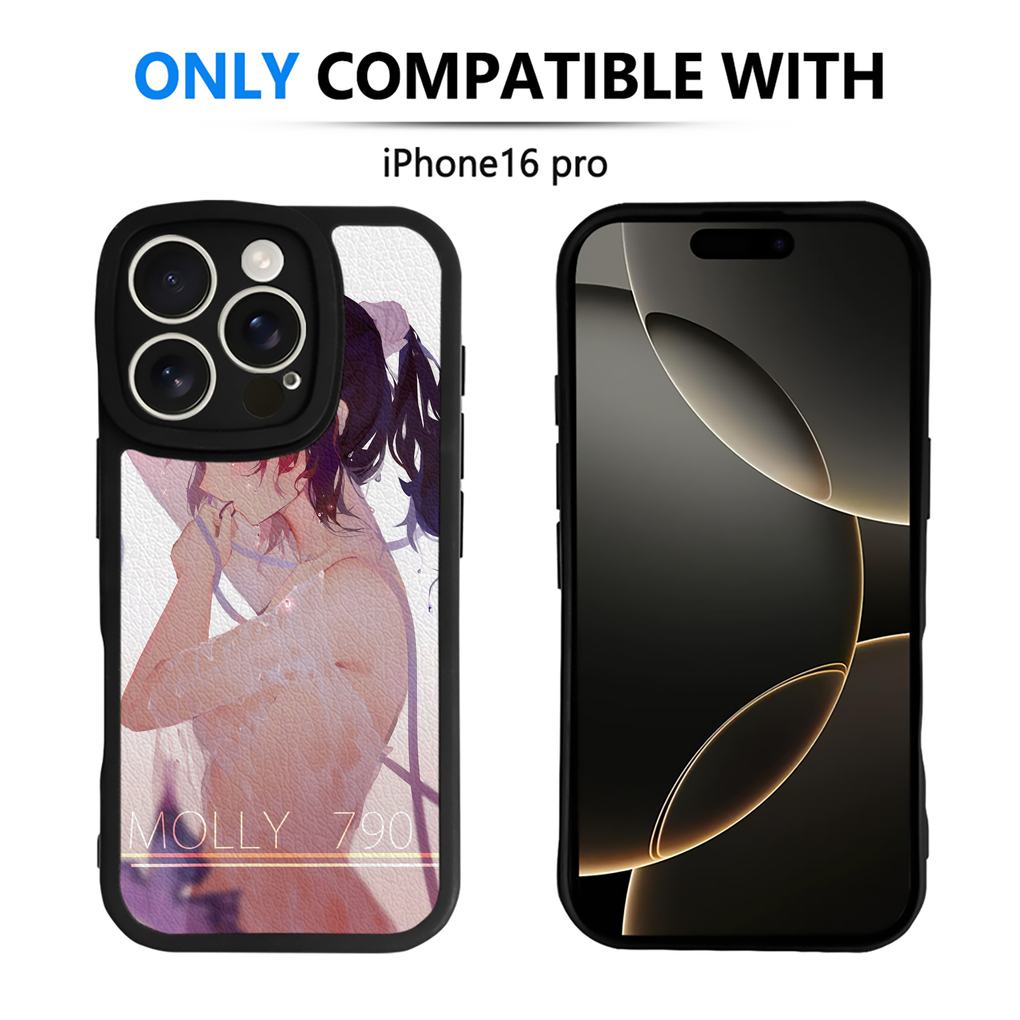（画像用） 鬼滅の刃（きめつのやいば）蟲柱-胡蝶 しのぶ／こちょう しのぶ Kochou Shinobu 【iPhone 16シリーズ対応】シリコンスマホケース（レザー調） 材質：シリコン